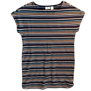 Striped Button-Shoulder Top summer dress [Large]
Beacon Cove